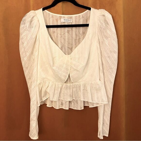 Bailey 44 Semi-Sheer Long Sleeve Cotton Top - Picture 10 of 10